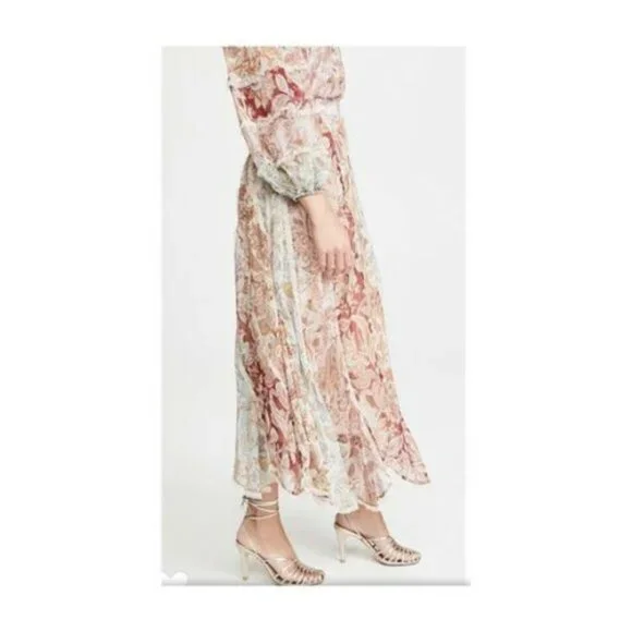 NWT Zimmermann Ladybeetle Spliced Skirt in Floral AU 0
